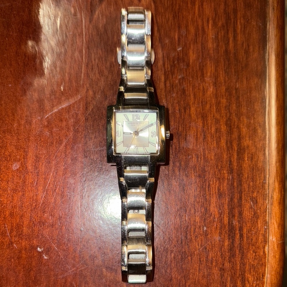 Kenneth Cole Silver Square Face Watch